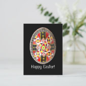 Pysanky Ukrainisch Painted Egg Osterkarte Feiertagspostkarte (Stehend Vorderseite)