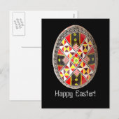 Pysanky Ukrainisch Painted Egg Osterkarte Feiertagspostkarte (Vorne/Hinten)