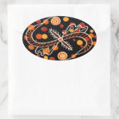 Pysanky Ukrainische Ostereier Ovaler Aufkleber (Tasche)