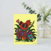 Pysanky und Hen Ukrainische Volkskunst Postkarte (Stehend Vorderseite)