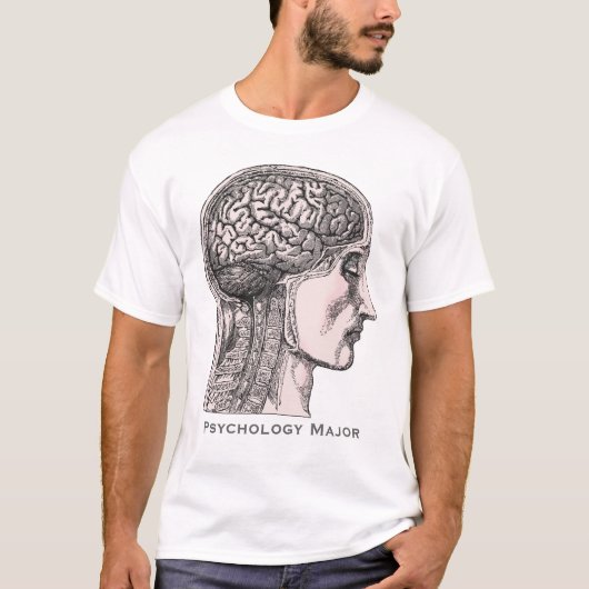 Pyschology Major - antiker Druck des menschlichen T-Shirt (Vorderseite)