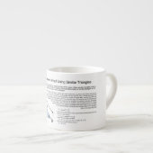 Pythagoräisches Theorem-Beweis unter Verwendung Espressotasse (Vorderseite Rechts)