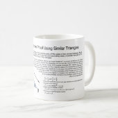 Pythagoräisches Theorem-Beweis unter Verwendung Kaffeetasse (VorderseiteRechts)