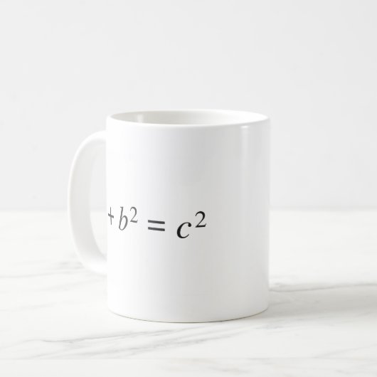 pythagoräisches Theorem Kaffeetasse (Vorderseite Links)