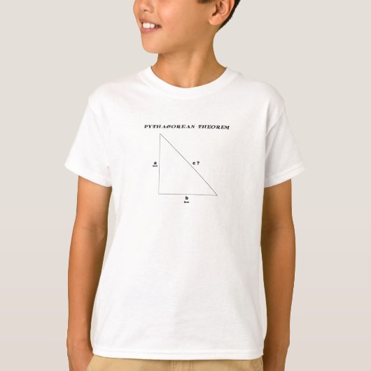 Pythagoräisches Theorem. T-Shirt (Vorderseite)
