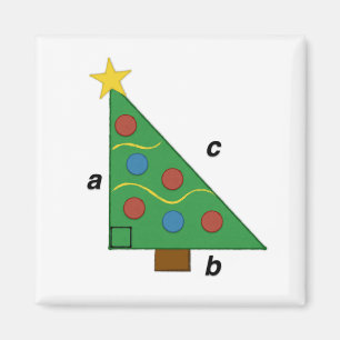 Pythagoräisches Theorem-Weihnachtenc$geom-e-baum Magnet