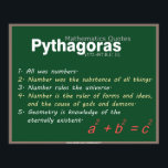 Pythagoras Mathematics quotes Poster<br><div class="desc">Pythagoras famous mathematics quotes poster</div>