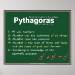 Pythagoras Mathematics quotes Poster<br><div class="desc">Pythagoras famous mathematics quotes poster</div>