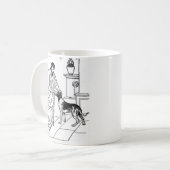 Pythagoras mit Hund Kaffeetasse (Vorderseite Links)