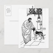 Pythagoras mit Hund Postkarte (Vorne/Hinten)