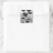 Pythagoras Quadratischer Aufkleber (Tasche)