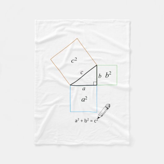 Pythagoras-Theorem Fleecedecke (Vorderseite)