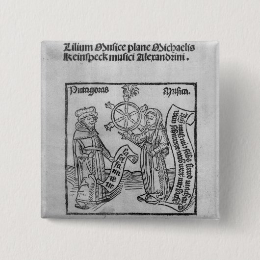 Pythagoras und Musik Button (Vorderseite)