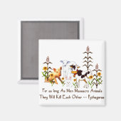 Pythagoras Vegetarisches Zitat Magnet (Vorderseite/Rückseite)