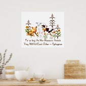 Pythagoras Vegetarisches Zitat Poster (Küche)