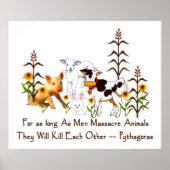 Pythagoras Vegetarisches Zitat Poster (Vorne)