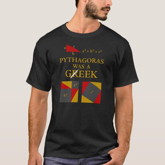 Pythagoras war ein Geek-T - Shirt (Vorderseite)