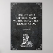 Pythagoras wise quote. Inspiration Poster (Vorne)