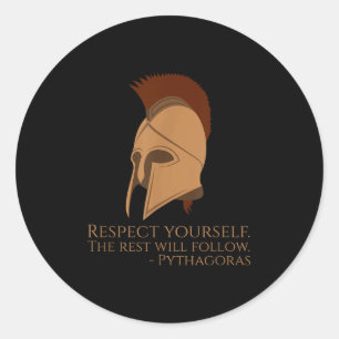 Pythagoras Zitat Antike griechische Philosophie -  Runder Aufkleber