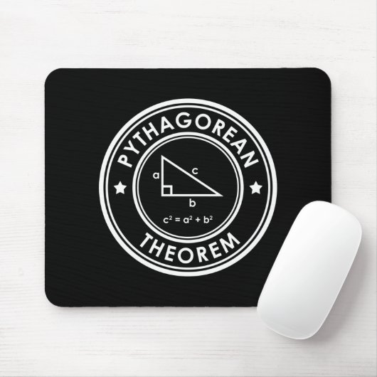 Pythagorean Theorem Black Mouse Pad Mousepad (Mit Mouse)