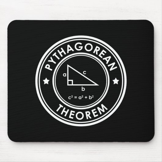 Pythagorean Theorem Black Mouse Pad Mousepad (Vorne)