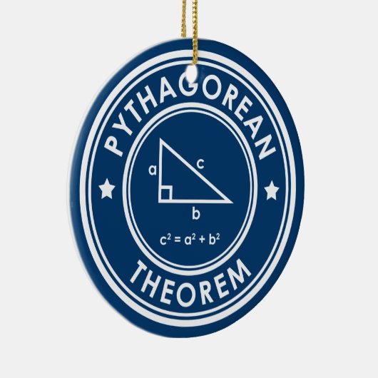 Pythagorean Theorem Blauer Keramik Ornament (Rechts)