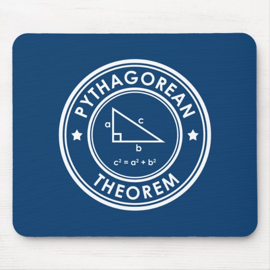 Pythagorean Theorem Blue Mouse Pad Mousepad (Vorne)