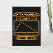 Pythagorean Theorem Day I Was There - Math Teacher Karte (Vorderseite)