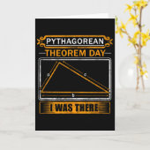 Pythagorean Theorem Day I Was There - Math Teacher Karte (Gelbe Blume)