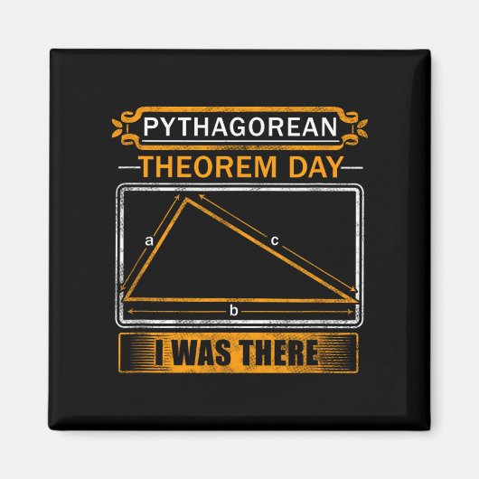 Pythagorean Theorem Day I Was There - Math Teacher Magnet (Vorne)