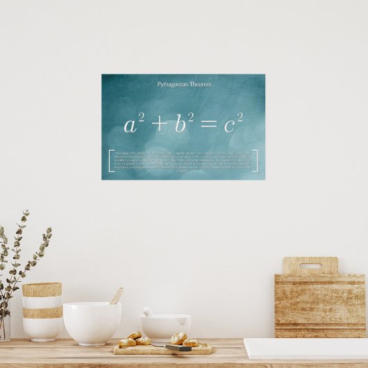 Pythagorean Theorem - Math Poster (Küche)