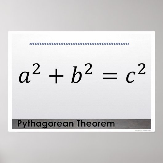 Pythagorean Theorem Math Poster (Vorne)
