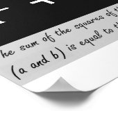 Pythagorean Theorem Math Poster (Ecke)