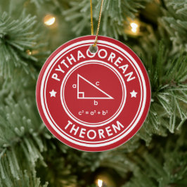 Pythagorean Theorem Rote Keramik Ornament