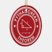 Pythagorean Theorem Rote Keramik Ornament (Rechts)