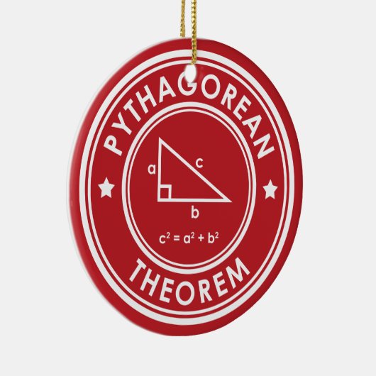 Pythagorean Theorem Rote Keramik Ornament (Rechts)