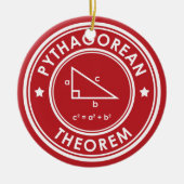 Pythagorean Theorem Rote Keramik Ornament (Vorne)