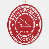 Pythagorean Theorem Rote Keramik Ornament (Links)