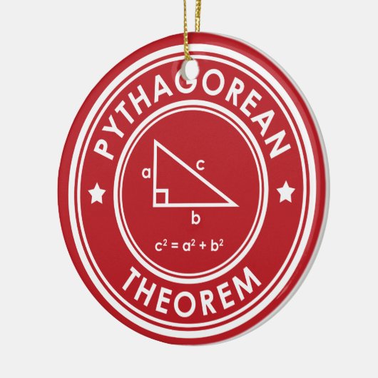 Pythagorean Theorem Rote Keramik Ornament (Links)