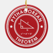 Pythagorean Theorem Rote Keramik Ornament (Hinten)