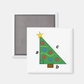 Pythagorean Theorem Weihnachtsgeom-e-tree Magnet (Vorderseite/Rückseite)
