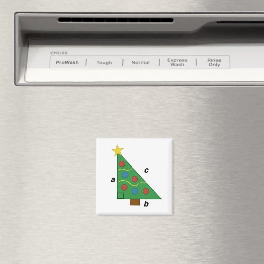 Pythagorean Theorem Weihnachtsgeom-e-tree Magnet (In Situ (Geschirrspüler))