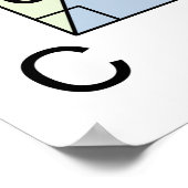 Pythagorescher Theorem-Beweis mit ähnlichen Dreiec Poster (Ecke)