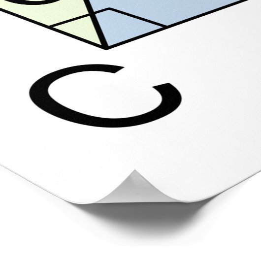 Pythagorescher Theorem-Beweis mit ähnlichen Dreiec Poster (Ecke)