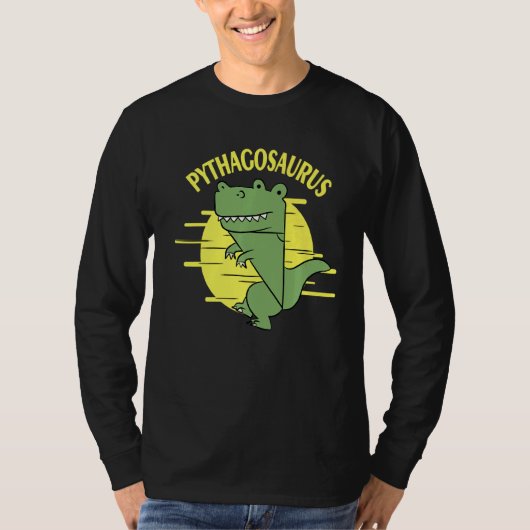 Pythagosaurus Pythagoras Theorem Statistiker Mathe T-Shirt (Vorderseite)