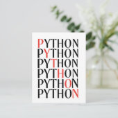 Python Ankündigungspostkarte (Stehend Vorderseite)