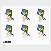 Python auf Linux Quadratischer Aufkleber (Blatt)