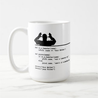 Python Code-Deine Mutter war ein Hamster Kaffeetasse