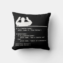 Python Code-Deine Mutter war ein Hamster Kissen