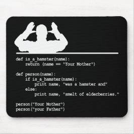 Python Code-Deine Mutter war ein Hamster Mousepad